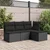 Vrtna stolica s jastukom crna 55x55x37 cm poli ratan