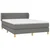 Vidaxl Box spring postelja z vzmetnico temno siva 140x200 cm blago