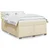 vidaXL vidaXL Box spring postelja z vzmetnico krem 160x200 cm blago, (21306527)