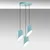 Conceptum Hypnose Luster Kesik-6176-3, 75-121cm, O40 cm, 3xE27 , Tirkizni