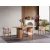 Hanah Home Trpezarijski sto i stolice Napoli, 170x90x75 cm, 4 stolice, Smeđi