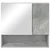 Ogledalo ormar Betonski sivi 59 x 17 x 55 cm Konstruirano drvo