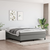 vidaXL Box spring postelja z vzmetnico temno siva 180x200 cm blago