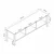 Hanah Home TV komoda Marlo 20677, 183 cm, Derin Sepet / Moonstone