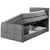 MID.YOU POSTELJA BOXSPRING 100 cm x 200 cm , tekstil, leseni material temno siva