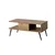 Hanah Home Klub sto Bukle 90x40x50cm Bež-Crni