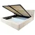 MID.YOU OBLAZINJENA POSTELJA 180 cm x 200 cm , les, tekstil, leseni material krem barve