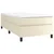 Vidaxl Box spring postelja z vzmetnico krem 80x200 cm umetno usnje