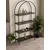 Hanah Home Linda polica za knjige 80 × 172 × 30 cm, crna / dimljeno staklo
