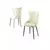 HANAH HOME Set stolica (4 komada) Alpa Cream Chrome
