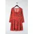 Trendyol Curve Ženska haljina Tbbaw26Ah00047, Bordo