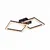 JUST LIGHT. 14732-18 - LED plafonsko svetlo GLITRA LED/17,5W/230V crna