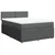 Vidaxl Box spring postelja z vzmetnico temno siva 140x200 cm blago