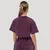 GymBeam Women‘s Abyss Cropped T-shirt Raisin