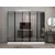 Hanah Home ormar sa reflektujućim staklom Nisa 20639, 225 cm, beli