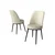 Hanah Home set trpezarijskih stolica Jaxe 4 kom, krem tkanina Babyface, crne metalne noge