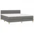 Vidaxl Box spring postelja z vzmetnico LED temno siva 180x200 cm blago