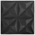 Zidne panele 48 pcs Origami crna 50 x 50 cm XPS pjena