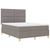 LED Box Spring Krevet Sivo-smeđa 160 x 200 cm tkanina