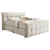 MID.YOU POSTELJA BOXSPRING 180 cm  x 200 cm , tekstil, leseni material krem barve