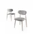 Hanah Home Set stolica Vina, 56x76x97 cm, 4 komada, Svetlosive