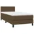 Vidaxl Box spring postelja z vzmetnico LED temno rjava 90x190 cm blago