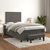 vidaXL Box spring postelja z vzmetnico temno siv 120x190 cm žamet