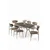 Hanah Home Trpezarijski set, 7 komada, Bež