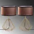 Opviq Set Stonih lampi Diamond-S-713, 25x25x43 cm, IP20, 2 komada, Braon-zlatne boje