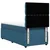 vidaXL vidaXL Box spring postelja z vzmetnico modra 90x190 cm žamet, (21310510)