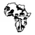 Wallity Zidna dekoracija African 2, 52x57 cm, 1.2mm, Crna