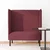 Sofa s visokim naslonom 101cm boja crnog vina tkanina