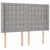 Vidaxl Box spring postelja z vzmetnico LED sv. siva 140x200 cm blago