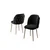 Hanah Home set trpezarijskih stolica Axle 8 kom, crna tkanina Babyface, hromirane metalne noge