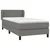 Vidaxl Box spring postelja z vzmetnico temno siva 90x200 cm blago