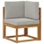 Set vanjskih sofa 7 pcs Prirodna i svjetlosiva Poliester