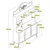 HANAH HOME Lyon 120 Atlas Gold polica
