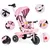 Eco Toys Tricikl 2u1 sa rotirajućim sedištem i sklopivom tendom, Roze