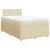 Vidaxl Box spring postelja z vzmetnico krem 120x190 cm blago