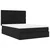Otomanski krevet s madracem i LED crni 140x200 cm od tkanine