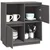 Komoda sivi 74x35x80 cm od masivne borovine