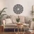 WallXpert metalni zidni ukras 5094, okrugla mandala od isprepletanih petlji, 58 x 58 cm, crni