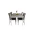 Venture Design Jedilna miza in komplet stolov 76x224x100 cm siva