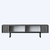 Hanah Home TV Komoda Chrome Line, 180x48x30 cm, Antracit-Crna