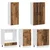 vidaXL Set omar s predalom s polico 5 pcs Star les Konstruiran les