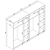 Hanah Home Ormar Kardelen 1600-120, 240x180x51,8 cm, , Braon