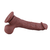 HiSmith HSA155 Huge Silicone Dildo with Intact testicles for Advanced Users KlicLok 31cm Brown