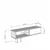 Hanah Home TV komoda Didema 120, 120 cm, bela / travertin