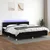Vidaxl Box spring postelja z vzmetnico LED črna 200x200 cm blago