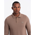 Ombre Mens structured polo longsleeve with patch - brown